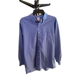Vintage Brooks Brothers Makers Dress Shirt Blue Button Up Mens, Size 16.5-33